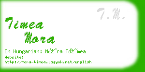 timea mora business card